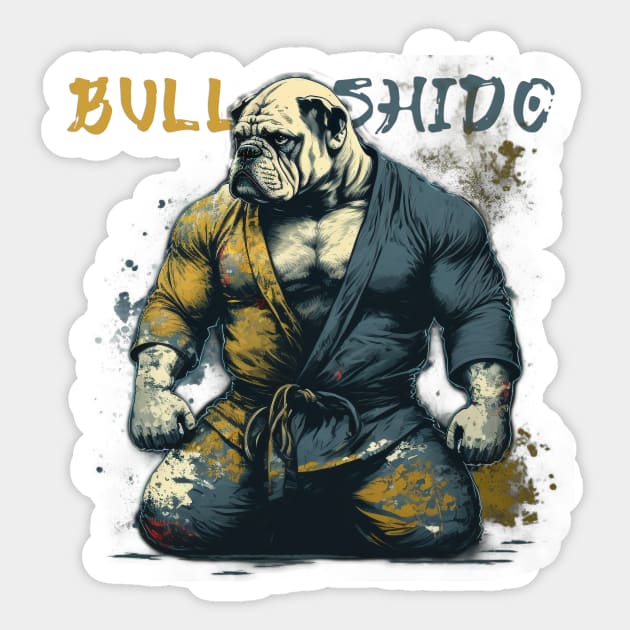 Bull-Shido: The BJJ Bulldog Sticker by Abili-Tees